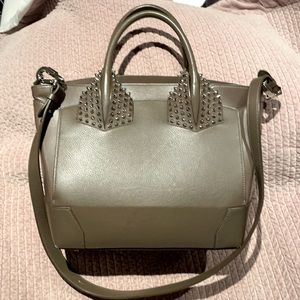 Christian Louboutin taupe pebbles leather bag